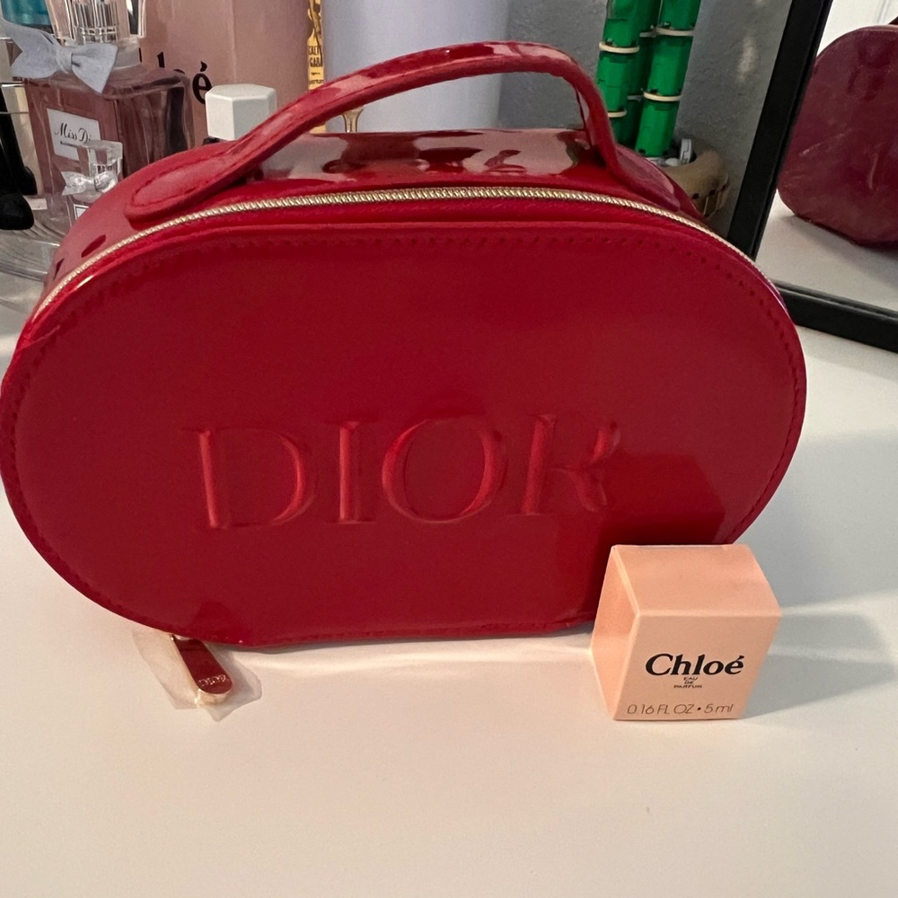 Dior Red Holiday Bag Pouch